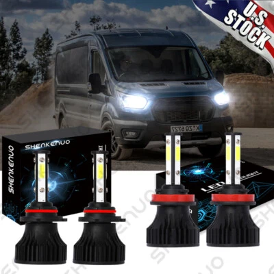 FOR Ford Transit-150/250/350/350 HD 2015-2019 LED Headlight Bulbs High Low Beam - Image 1 of 4