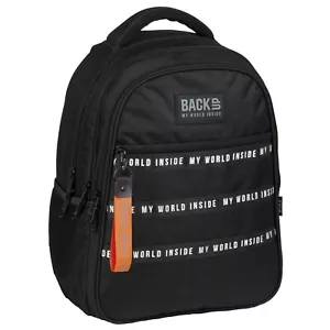 Schwarz Schulrucksack Jugendrucksack Rucksack Teenager Jungen für Jugendliche - Bild 1 von 5