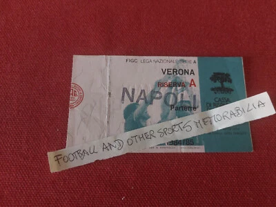  RARO BIGLIETTO TICKET VERONA NAPOLI 1984-85 PRIMA PARTITA MARADONA CAMPIONATO - Immagine 1 di 2