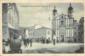 A1447) CORMONS (GORIZIA) PIAZZA VITTORIO EMANUELE III ANIMATA BOTTE. VG 1917. - Bild 1 von 2