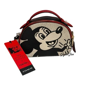 Coach Disney Mickey Mouse X Keith Haring Serena Satchel Crossbody Bag - Picture 1 of 15