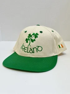 ALL CRAFT Dublin Ireland Hat White Green With Flag Clover Shamrock SnapBack Cap - Picture 1 of 10