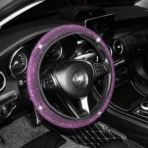 New Pink Steering Bling Diamond Fits Standard Size Rubber Steering Wheels - Picture 1 of 12