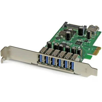 StarTech.com 7 Port PCI Express USB 3.0 Card - Standard & Low-Profile - SATA Pow - Bild 1 von 4