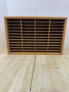 Vintage Napa Valley Box Company 48 Fächer Holz 8-Spur Band Medien Aufbewahrungsbox - Bild 1 von 8