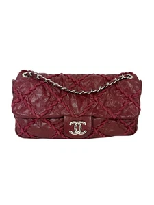 Chanel Calfskin Medium Ultra Stitch Flap Dark Red Shoulder Bag EBAY LIVE - Picture 1 of 14