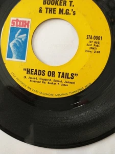 BOOKER T. & THE M. G. s Heads Or Tails / Soul Limbo STAX 001 45 VINYL 7" RECORD - Picture 1 of 3