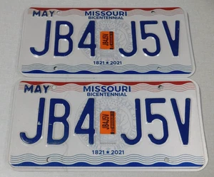 2021 Missouri passenger car license plate pair - Picture 1 of 1