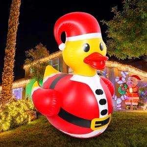 1 Pcs 4.6 Feet Christmas Giant Inflatable Snowman Duck Outdoor Decorations,Hu... - Bild 1 von 7