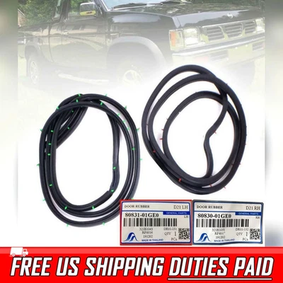 Vedação de borracha para porta tira meteorológica para Nissan Datsun D21 Pathfinder Pickup 1989-1997 - Imagem 1 de 4