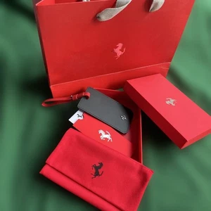 Ferrari Leather Card Case/Black New - Picture 1 of 6