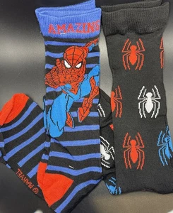 Tolle Marvel Spiderman & Spider Logo 2er Pack Herrensocken Größe 6-12 - Bild 1 von 4