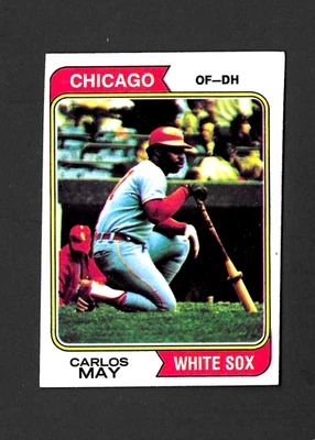 1974 TOPPS # 195 CARLOS MAY CHICAGO WHITE SOX VG-EX - Image 1 of 2