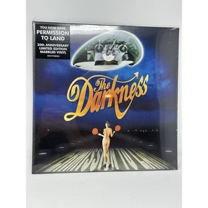 The Darkness Permission To Land Vinyl LP 20th Anniversary Blue & Black Marbled - Foto 1 di 2