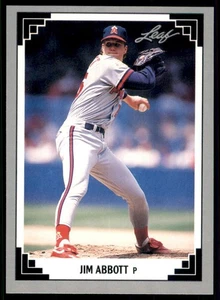 1991 Leaf #162 Jim Abbott - Picture 1 of 2