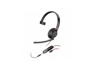 Poly Blackwire 5210 Monaural USB-C Headset + 3.5mm Plug + USB-C/A Adapter - - Picture 1 of 5