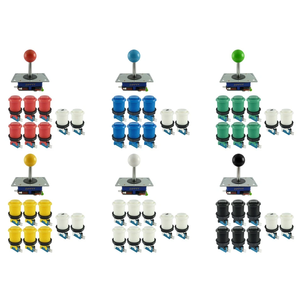 1 Player Arcade Control Kit 1 Ball Top Joystick 8 Buttons - All Colours - Image 1 of 1