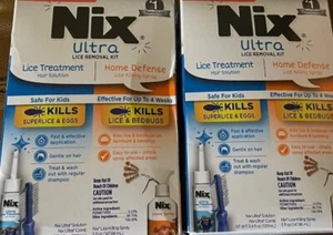 TWO Nix Ultra Lice Removal Kits w/ Lice Treatment & Home Defense Spray 7/26+ - Picture 1 of 3