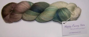 4 ounce skein of HAPPY FUZZY Fingering weight sock yarn #22051 TUNDRA - Picture 1 of 1