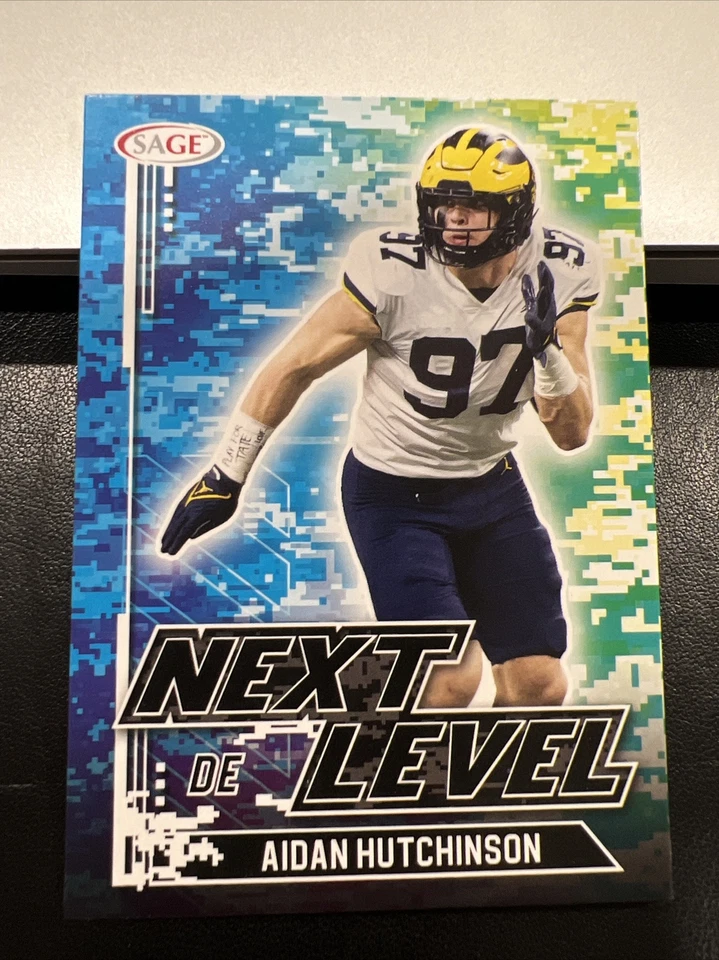 2022 Sage High Series - AIDAN HUTCHINSON - Next Level - Lions Rookie Card - Image 1 of 2