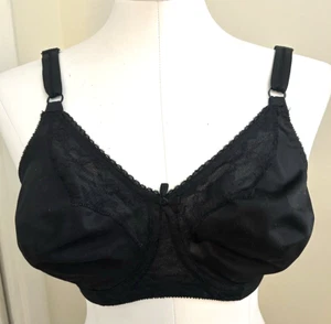 Vtg NEW Playtex Bra 34D Black Underwire Lace Support Can Be Beautiful - Picture 1 of 4