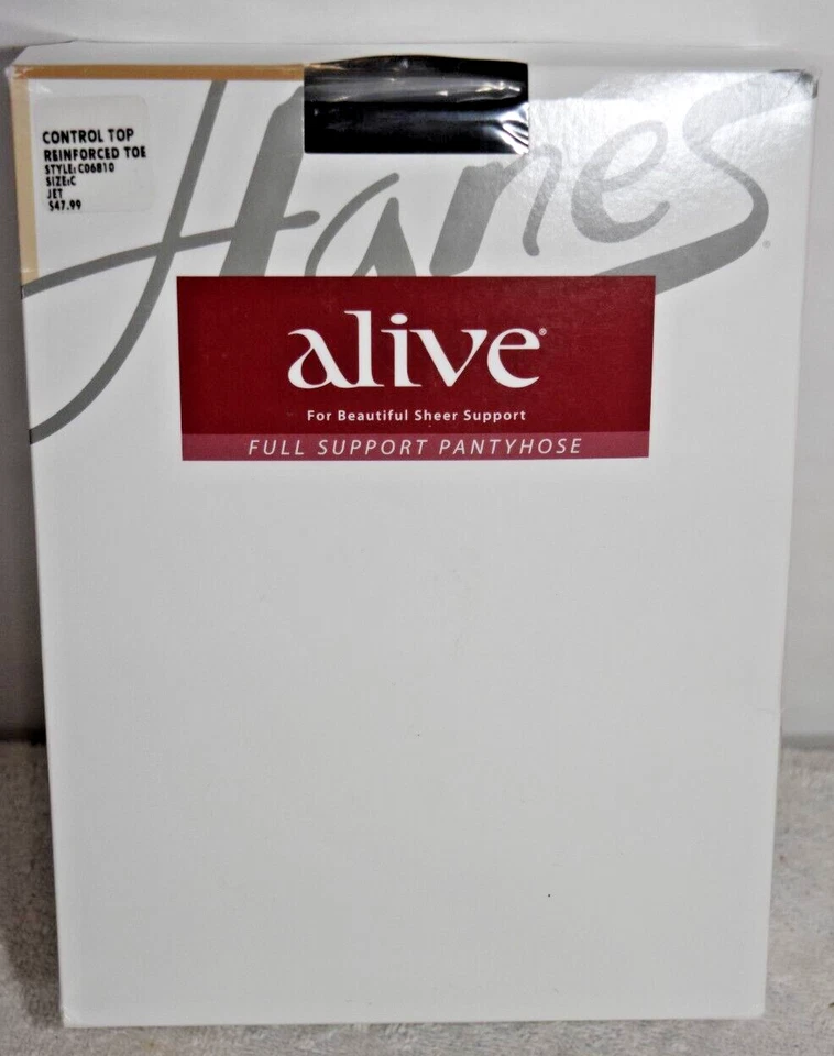6 Pair Hanes Alive Full Support Pantyhose Little Color Size F C06810 reinforced