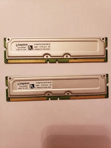 Used 256MB Kit (2x128MB) KINGSTON ValueRAM KVR8TEX16-8/128-IS - Picture 1 of 2
