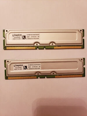  Used 256MB Kit (2x128MB) KINGSTON ValueRAM KVR8TEX16-8/128-IS - Image 1 of 2