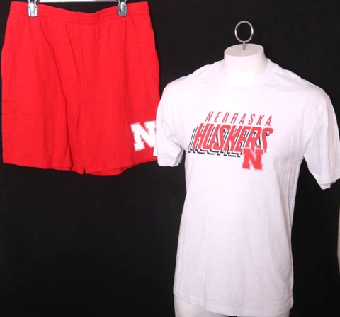 NEW Nebraska Cornhuskers Concepts Sport Shirt/Shorts Sleepwear Pajamas Mens L Cover