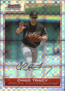2006 Bowman Chrome X-Fractors Diamondbacks Baseball Card #179 Chad Tracy /250
