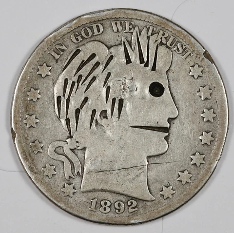 1892 Barber Half.  Circulated.  185555 Cover