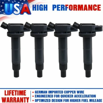 PAQUETE DE 4 BOBINAS DE ENCENDIDO PARA 01-12 Toyota Camry Lexus Scion 1.8L 2.4L UF333 C1330 Foto 1 de 4