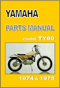 YAMAHA Parts Manual TY80 Trials 1974 1975 Replacement Spares Catalog TY80A TY80B - Picture 1 of 4