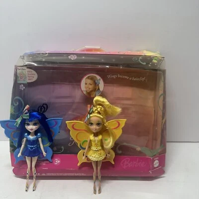 Hada - Las alas se convierten en una pinza para el pelo Fairytopia Magic of Rainbow Barbie azul amarillo Foto 1 de 4