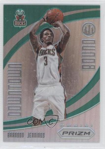 2012-13 Panini Prizm Downtown Bound Green Prizms Brandon Jennings #11