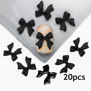 Women 3D Resin Bows Nail Jewelry Ribbon Butterfly DIY Decor Manicure Charm 20pcs