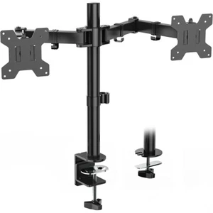 WALI Dual Monitor Fully Adjustable Desk Mount Stand up to 27 inch - Picture 1 of 6