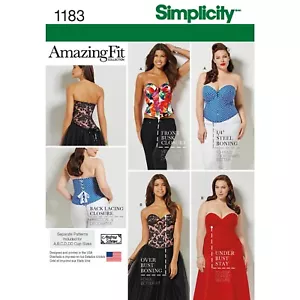 SIMPLICITY 1183 CORSET Misses' & Plus Size Sewing Pattern Sizes 10-18 & 20W-28W - Picture 1 of 8