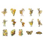 45 PiecesBox Waterproof Fairy Butterfly Stickers Vintage Flower Elfins