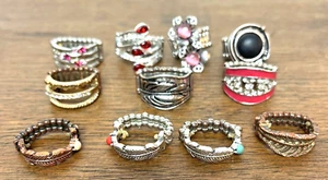 Paparazzi Stretch Rings Lot of 11 - Picture 1 of 5
