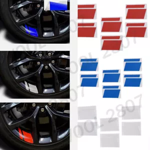 6 Pieces Universal Car Wheel Rim Sticker Reflective Vinyl Decal Mark For 16"-21" - Picture 1 of 16
