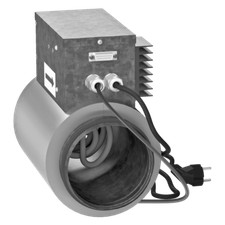 Elektro-Heizregister-Lufterhitzer-mit Außensteuerung und Isolierung DN 160/200