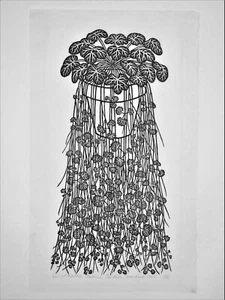 Jacques Hnizdovsky, Zebrina Pendula, xilografía, 1968 - Imagen 1 de 8