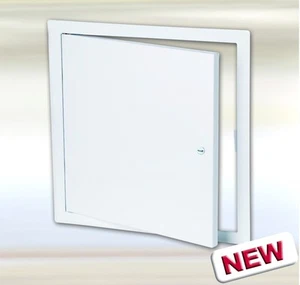 16" x 16" System B10 Metall Zugangsplatte - weiß Pulverbeschichtung mit Schraubendreherschloss - Bild 1 von 6