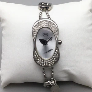 Marc Ecko Watch Women 22mm Silver Tone Bling Charm Bracelet Band New Battery - Picture 1 of 14