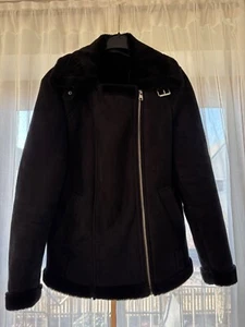 Jacke aus Velourleder mit Kunstfell - Bild 1 von 4