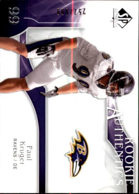 A1642- 2009 SP Authentic #207 Paul Kruger RC /999 SAMPLE PIC - Image 1 of 2