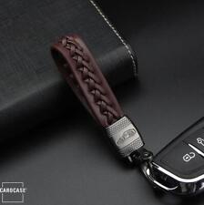 Leder Schlüsselanhänger Lederband für Auto Schlüssel inkl. Anhänger, braun