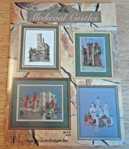 NEW!!  Jeanette Crews Cross Stitch Chart Pattern Booklet "Medieval Castles"  - Picture 1 of 5