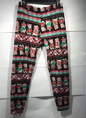 no boundaries Teens Leggings Large 11-13 Christmas Cats Fair Aisle  Lounge pant - Image 1 of 4